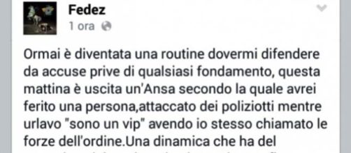 Fedez pubblica su Facebook la sua verità