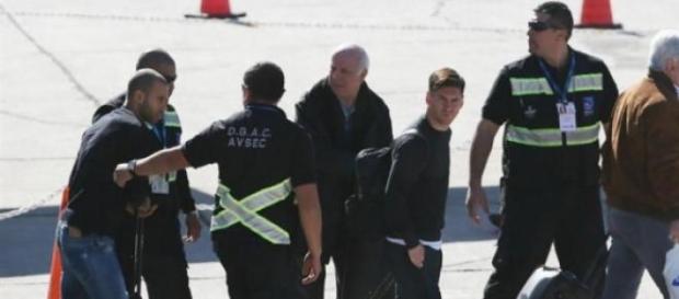 Messi y Mascherano, llegaron hoy a La Serena Messi y Mascherano, llegaron hoy a La Serena