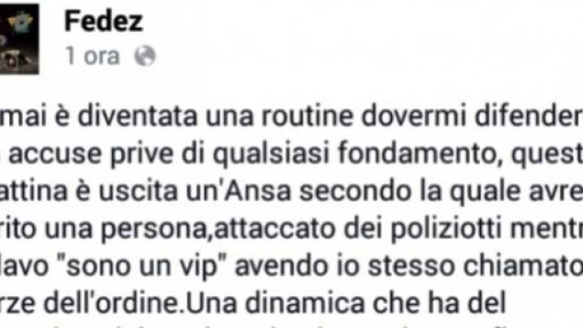 Fedez pubblica su Facebook la sua verit&agrave;