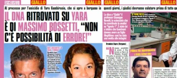 Il servizio pubblicato su 'Giallo' Il servizio pubblicato su 'Giallo'