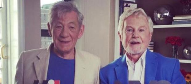 McKellen y Jacobi. Foto publicada por @PBS McKellen y Jacobi. Foto publicada por @PBS