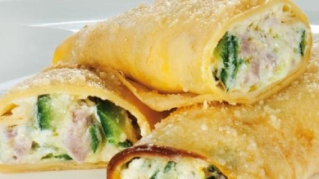 Le crepes alla crema di zucchine.