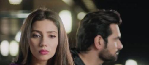 Mahira Khan and Humayun Saeed in 'Bin Roye'