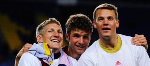 Schweinsteiger, Muller ed il portiere Neuer 