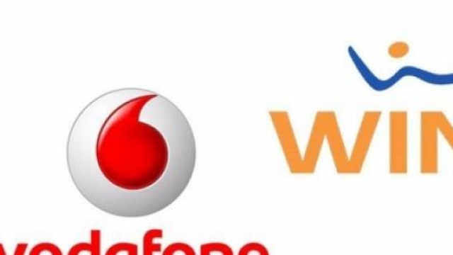 Il logo di due importanti compagnie telefoniche