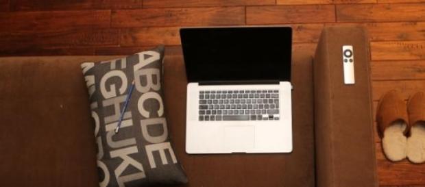Working online at home office Working online at home office