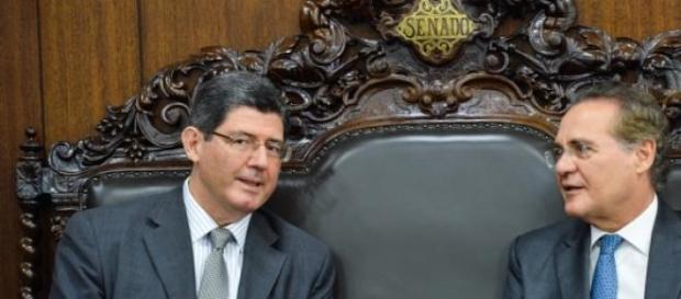 Joaquim Levy e Renan Calheiros Joaquim Levy e Renan Calheiros