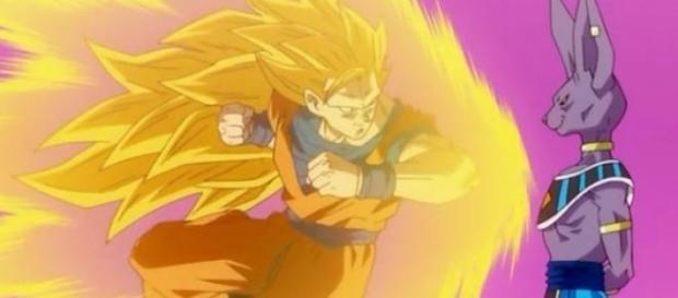 Goku luchando contra Bills Goku luchando contra Bills