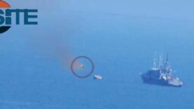 Il missile diretto verso la nave