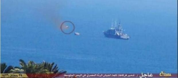 Il presunto missile Isis in volo Il presunto missile Isis in volo