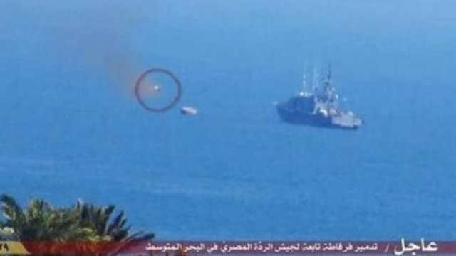 Il presunto missile Isis in volo