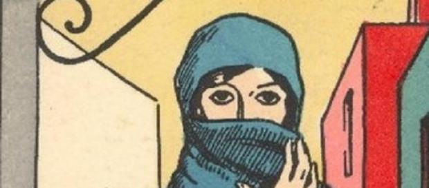 Burqa algarvia utilizada no século XIX Burqa algarvia utilizada no século XIX