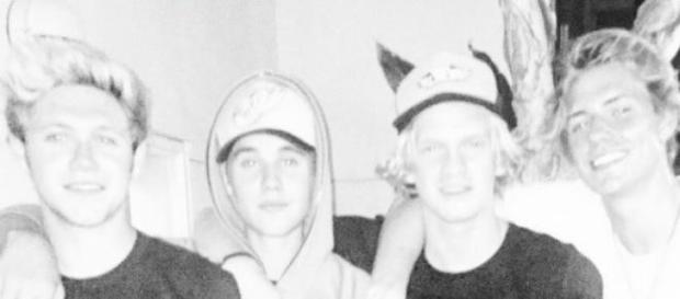 Niall Horan, Justin Bieber und Cody Simpson (vl.) Niall Horan, Justin Bieber und Cody Simpson (vl.)