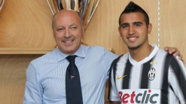 Marotta e Vidal nel giorno della presentazione 