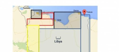 Mappa indicativa della situazione in Libia