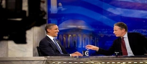 Jon Stewart entrevistou Barack Obama sete vezes. Jon Stewart entrevistou Barack Obama sete vezes.