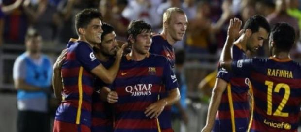Sergi Roberto marcó el segundo gol del partido Sergi Roberto marcó el segundo gol del partido