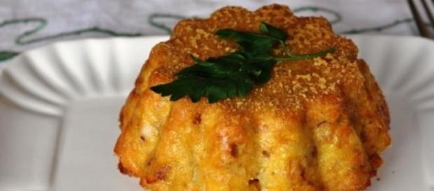 Torta di patate con verdure e tacchino Torta di patate con verdure e tacchino