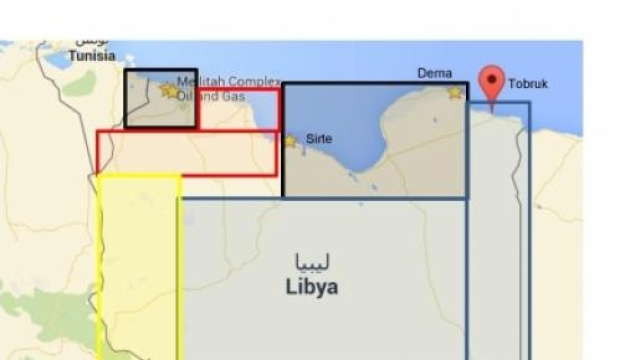 Mappa indicativa della situazione in Libia