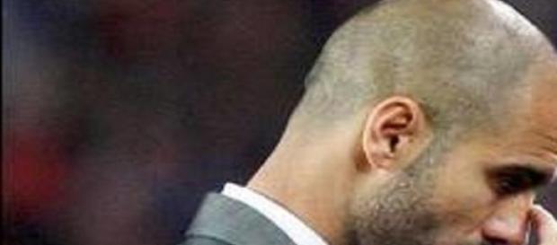 Pep Guardiola durante un partido de fútbol. Pep Guardiola durante un partido de fútbol.