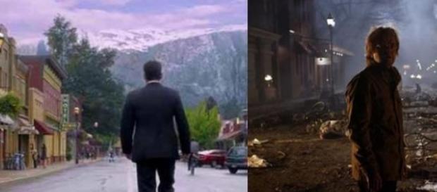 Antes y después en el pueblo de Idaho Antes y después en el pueblo de Idaho