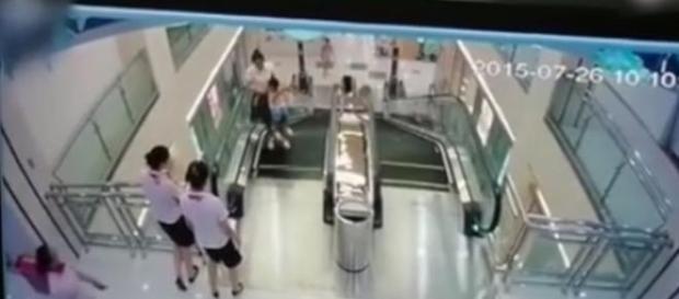 Foi esta escada rolante que fez uma vítima mortal Foi esta escada rolante que fez uma vítima mortal
