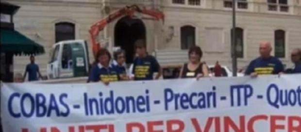 Una manifestazione dei Quota 96 Una manifestazione dei Quota 96