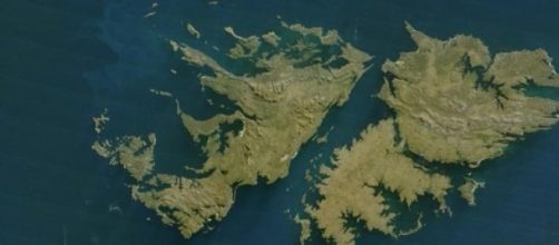 Vista aérea de las Islas Malvinas