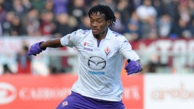 Cuadrado, obiettivo della Juve, in maglia Viola