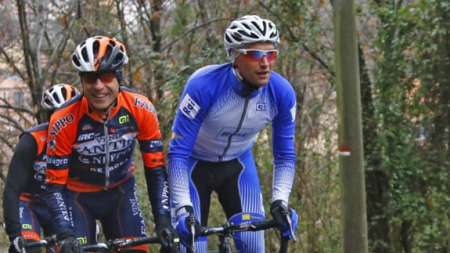 Stefano Garzelli con Damiano Cunego