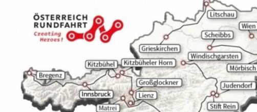 La cartina del Giro d'Austria 2015