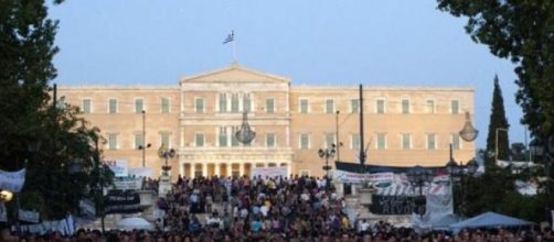 Manifestazione referendaria in Grecia