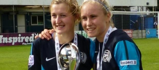 "Ellen White and Steph Houghton" by Candlemasbear "Ellen White and Steph Houghton" by Candlemasbear
