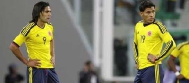 Teo Gutiérrez com Radamel Falcão Teo Gutiérrez com Radamel Falcão
