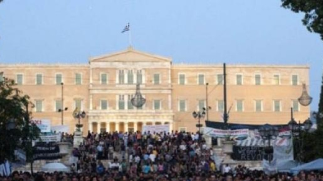 Manifestazione referendaria in Grecia