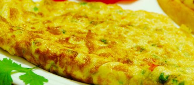 Le omelette con salsa piccante Le omelette con salsa piccante