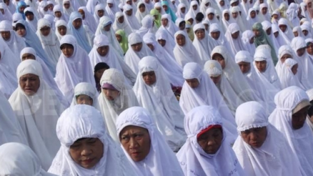Donne musulmane indonesiane.   
