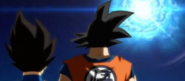 Goku y Vegeta en el opening Goku y Vegeta en el opening