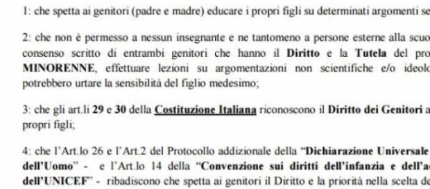 Riforma scuola e teoria 'gender': la diffida Riforma scuola e teoria 'gender': la diffida