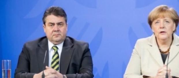 Sigmar Gabriel și Angela Merkel Sigmar Gabriel și Angela Merkel