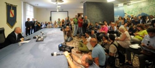 Conferenza stampa a Palazzo Santa Lucia