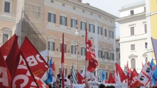 proteste per il Ddl scuola a piazza Montecitorio 