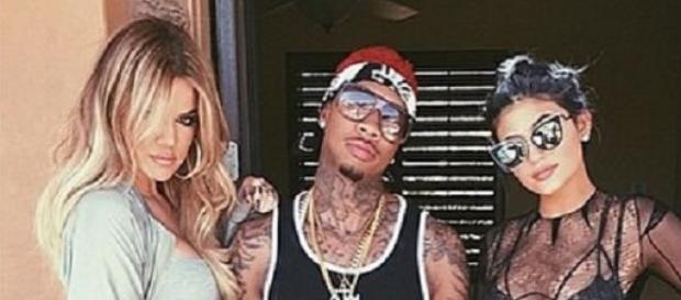 Kylie Jenner mit Tyga und Khloe Kardashian Kylie Jenner mit Tyga und Khloe Kardashian