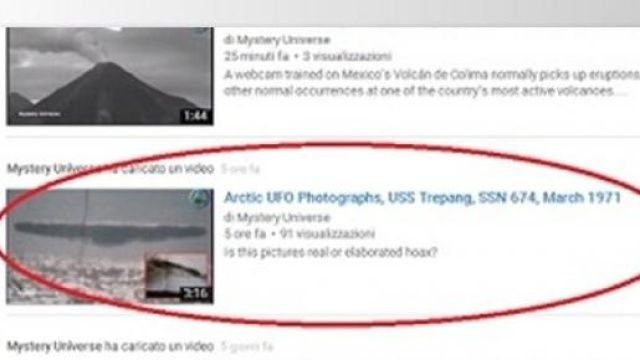 UFO e il mistero dell'Artico su YouTube