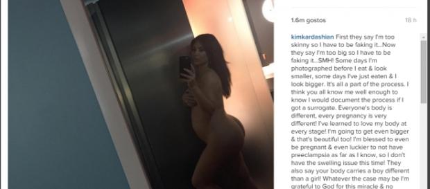 Kim está grávida de cinco meses Kim está grávida de cinco meses