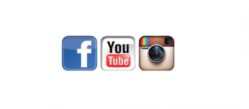 Facebook, Instagram, Youtube logos