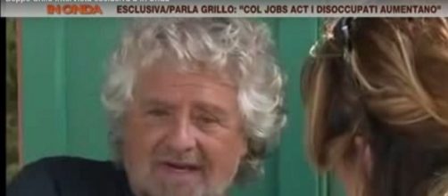 Beppe Grillo ai microfoni di La7