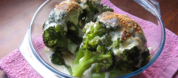 Imagen de brócoli con bechamel Imagen de brócoli con bechamel