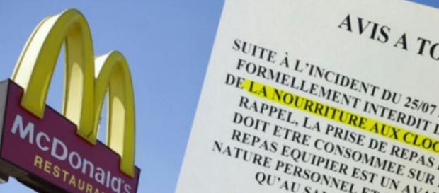 McDonald's France circolare d'avviso ai dipendenti McDonald's France circolare d'avviso ai dipendenti