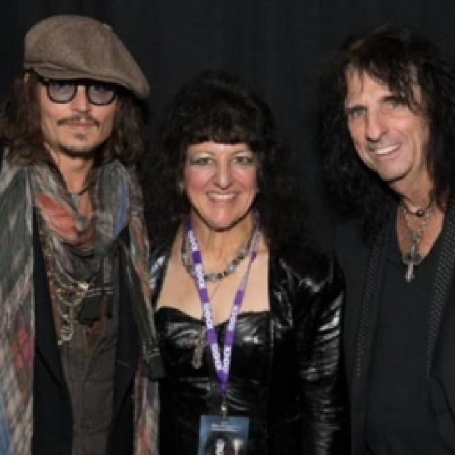 Depp (left) and Cooper (right) will play two gigs